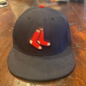 RED SOX FITTED HAT RETRO LOGO 71/8